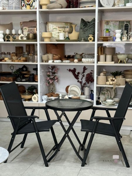 طقم كرسيين وطاولة قابلات للطي